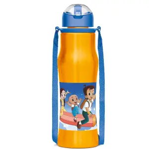 SIPMATE Stainless Steel Sipper Orange (CHHOTA BHEEM) Water bottle 450 ml