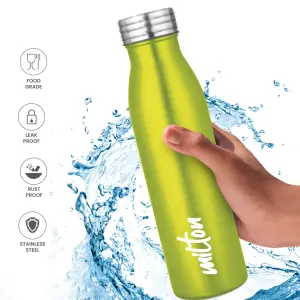 Breeze Stainless Steel Green Colour Water Bottle (750ml) 
