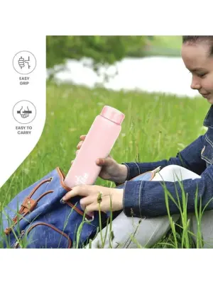 Aqua Stainless Steel Light Pink Colour Water Bottle 750ml 