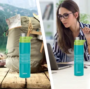 Amigo 800 Thermosteel Water Bottle, 660 ml, Aqua Green