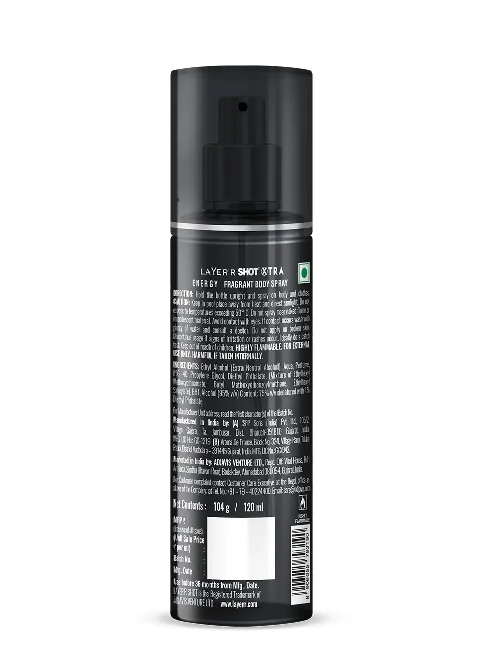ENERGY FARGRANT BODY SPRAY (120ml) 