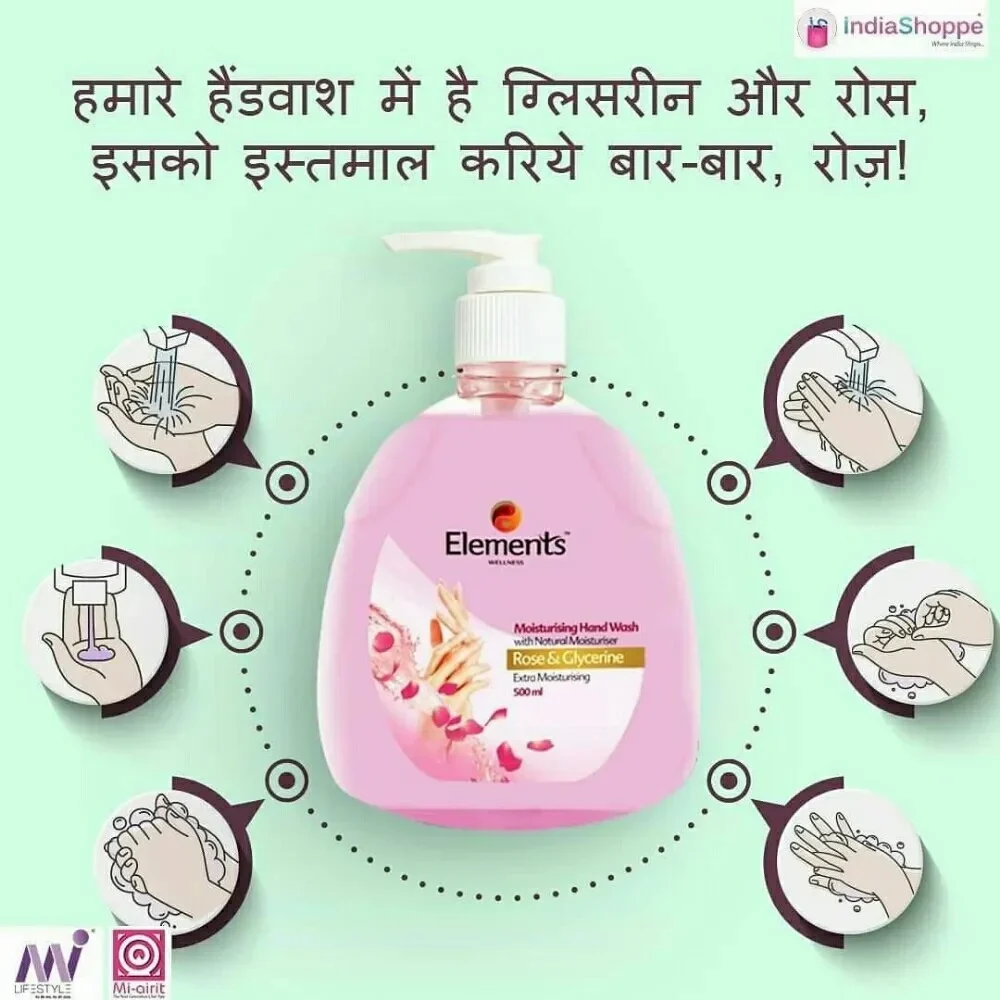 HAND WASH ROSE GLYCERIN 500 ML