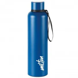 Aura 1000 Thermosteel Water Bottle, ISI Certified, 24 Hr Hot and Cold 1000ml Steel Flask (Pack of 1, Blue)