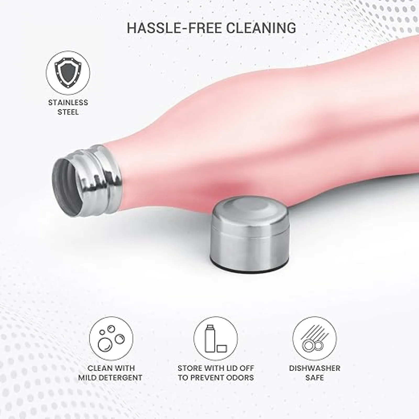 Campa Stainless Steel Water Bottle Pink Colour (1100 ml) 