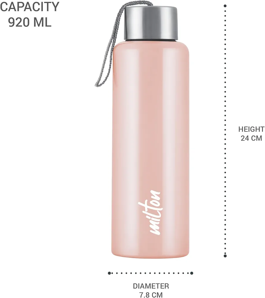 Glim Stainless Steel Pink Colour Water Bottle (1000 ml) 