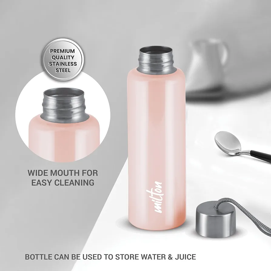 Glim Stainless Steel Pink Colour Water Bottle (1000 ml) 