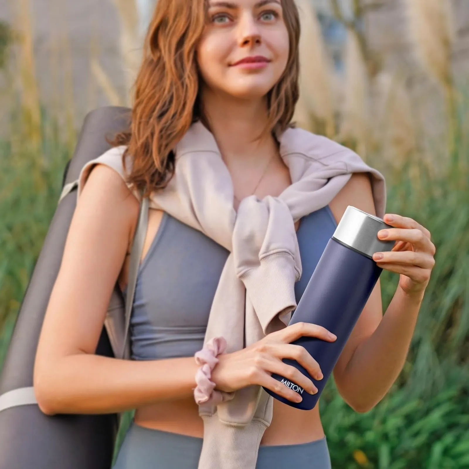GLIDE Stainless Steel Navy Blue Water Bottle 1000 ml