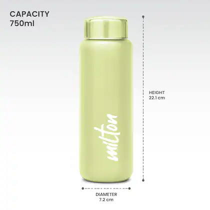 Aqua Stainless Steel Pista Green Colour Water Bottle 750 ml 