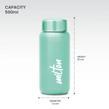 Aqua Stainless Steel Aqua Green Colour Water Bottle 500 ml 