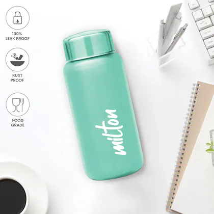 Aqua Stainless Steel Aqua Green Colour Water Bottle 500 ml 