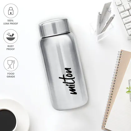 Aqua Stainless Steel Silver Colour Water Bottle 500 ml 