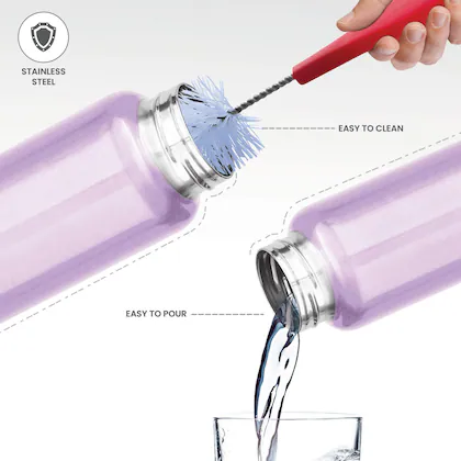 Aqua Stainless Steel Purple Colour Water Bottle 750ml 