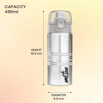 VOGUE Stainless Steel Silver Colour Water Bottle 500 ml