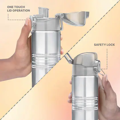 VOGUE Stainless Steel Silver Colour Water Bottle 500 ml