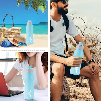 ACTIVE Stainless Steel Water Bottle, 750ml,Sky Blue