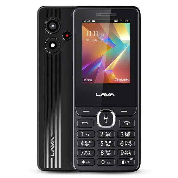 Lava A2 Smart (Balck) (1 Super bass Earphones free) 