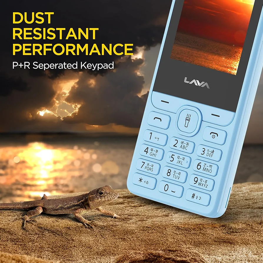 Lava A2 Smart. Blue ( Super bass Earphones free) 