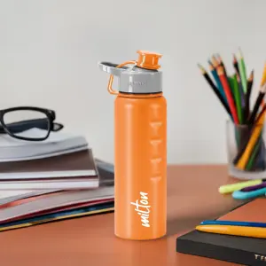 GRIPPER Stainless Steel Water Bottle, 1000ml, Orange