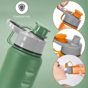 GRIPPER Stainless Steel Water Bottle, 750ml, Green