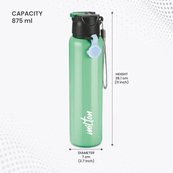 SIPSTAR - Stainless Steel Sipper Solid Green Colour Water Bottle 1000ml